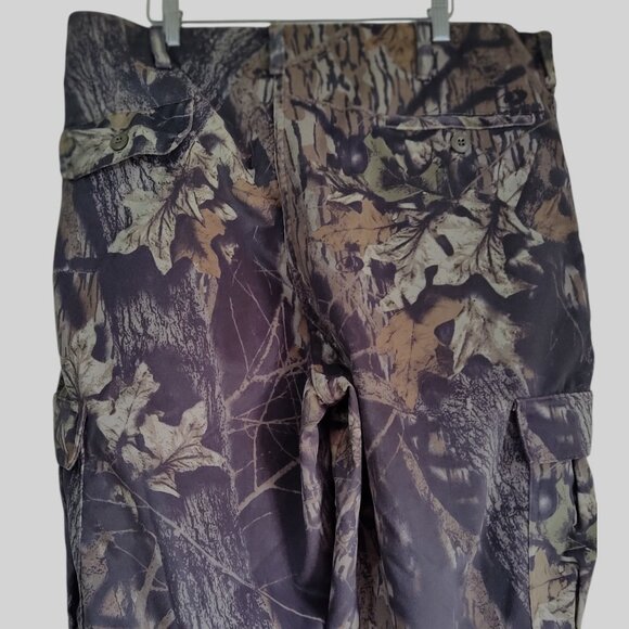 Cabelas Mossy Oak Breakup Hunting Camo Camoflauge Cargo Pants 38R Made in USA - Picture 4 of 11